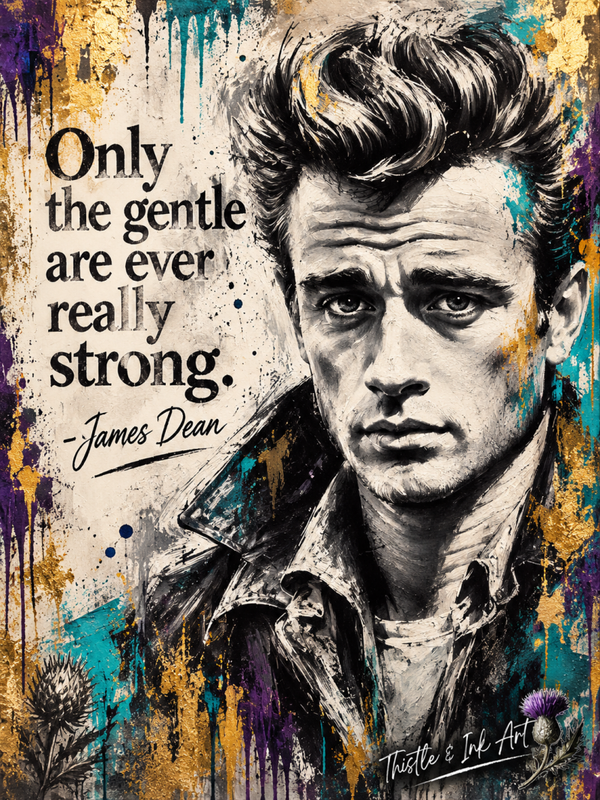 James Dean Art Print – Gentle Strength | Thistle & Ink Art