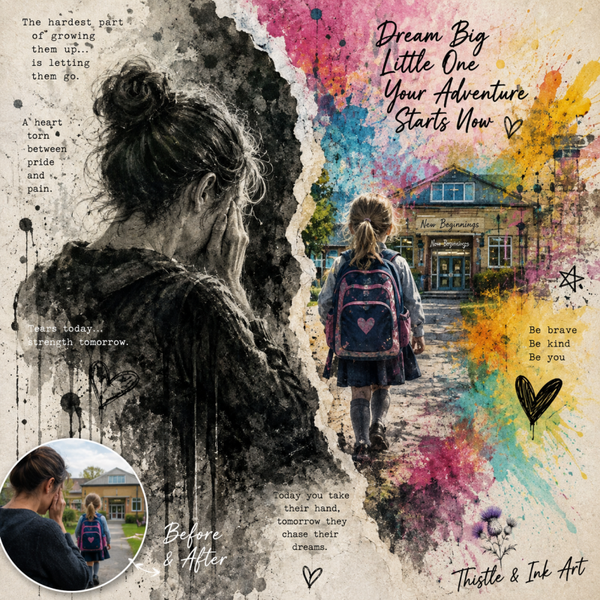 Letting Go – Personalised First Day of School Print