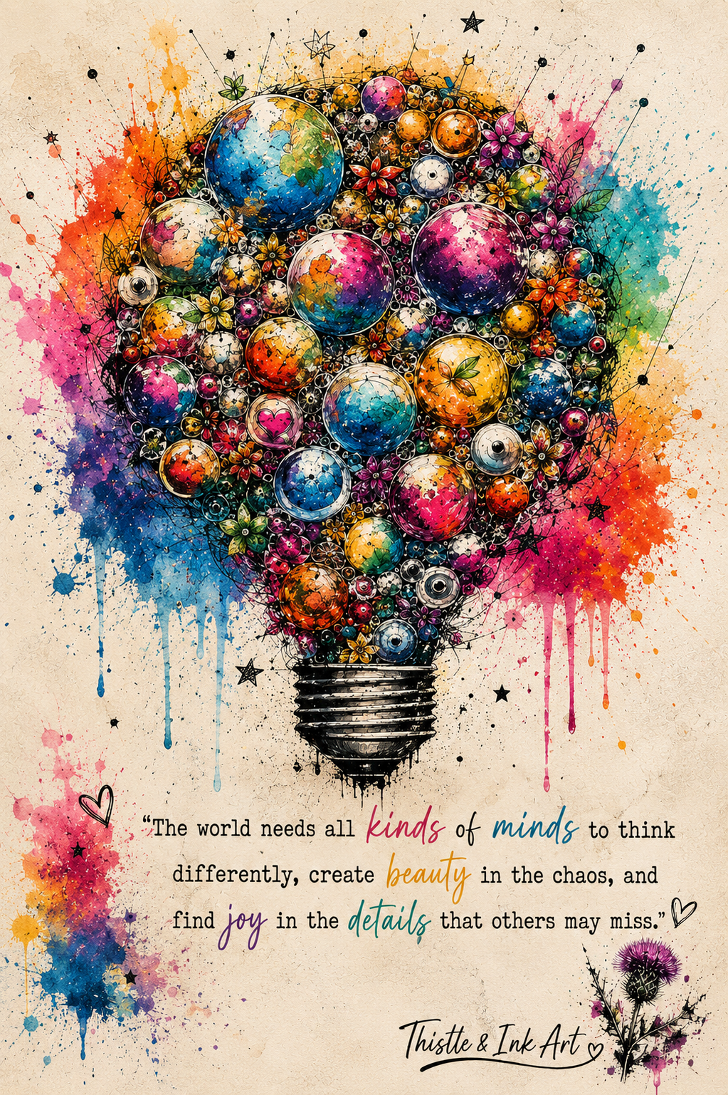 All Kinds of Minds – Neurodiversity Art Print
