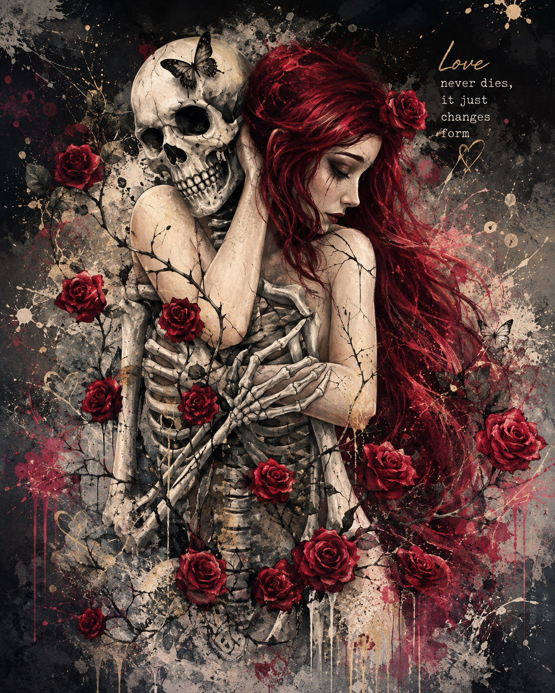 Love Never Dies – Gothic Romance Art Print