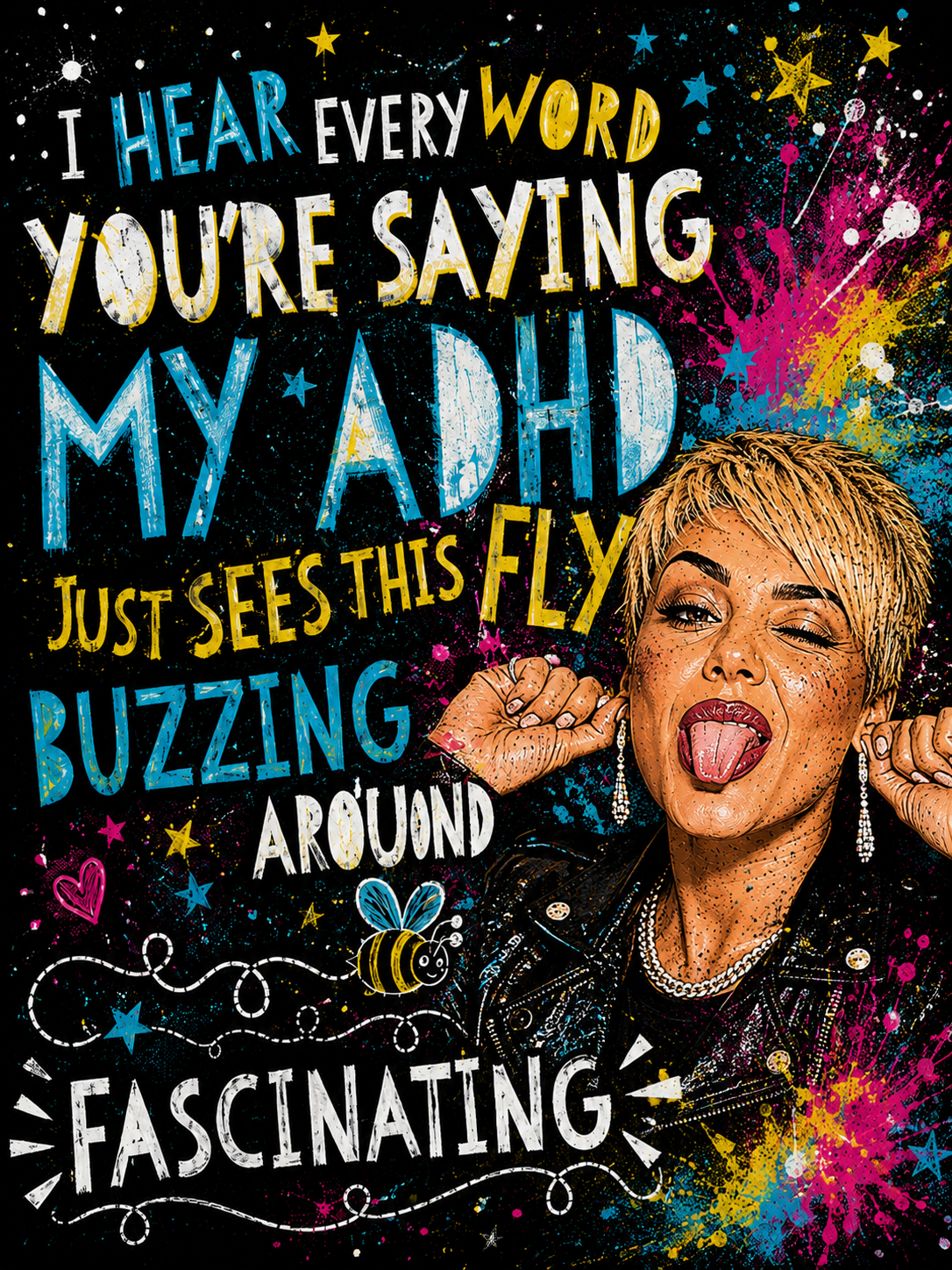 Beautifully Distracted – Personalised ADHD Portrait