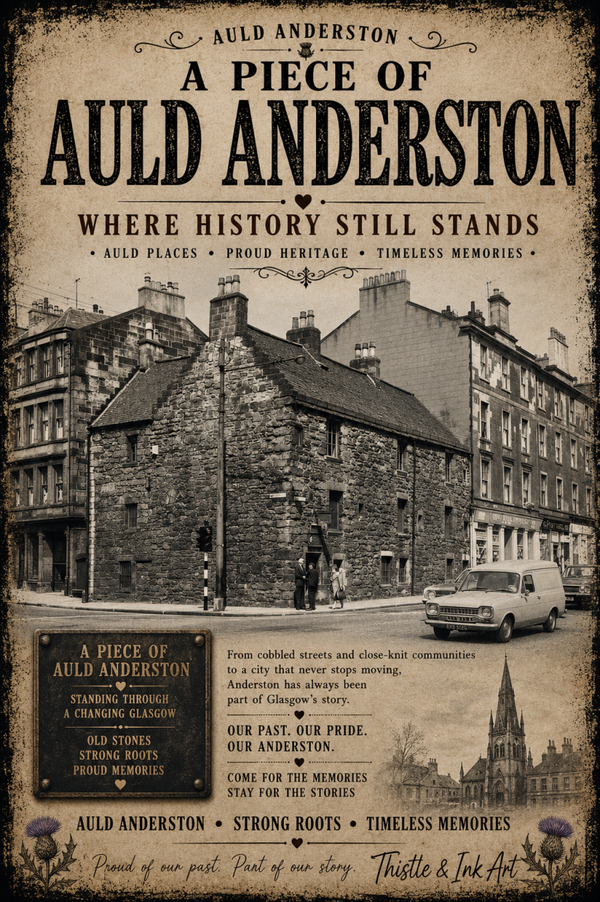 A Piece of Auld Anderston – Vintage Glasgow Art Print