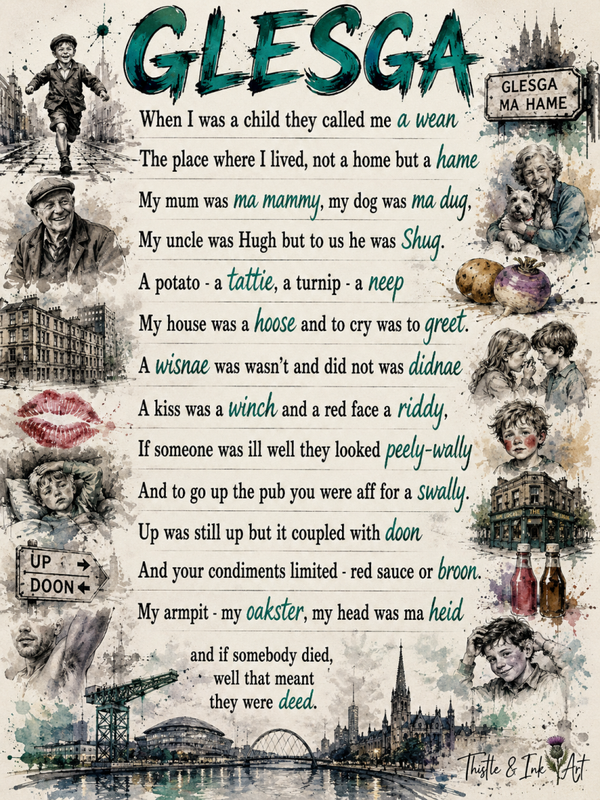 Pure Glesga – Words That Take You Hame