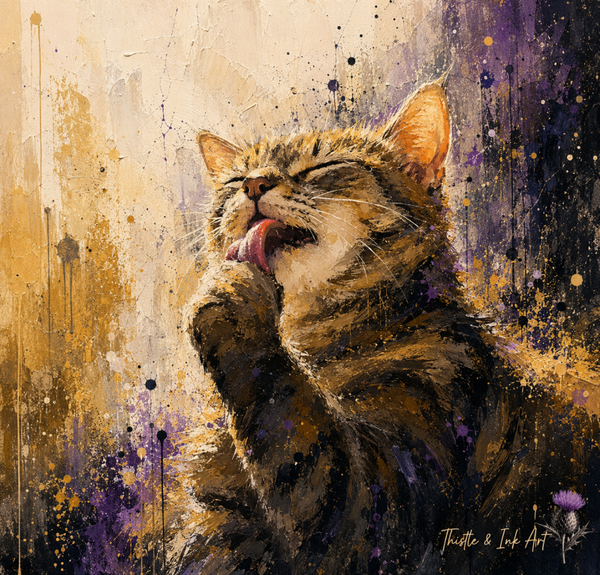 Purrfectly Unbothered – Cat Art Print