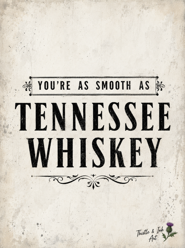 Smooth as Tennessee Whiskey – Country Quote Art Print