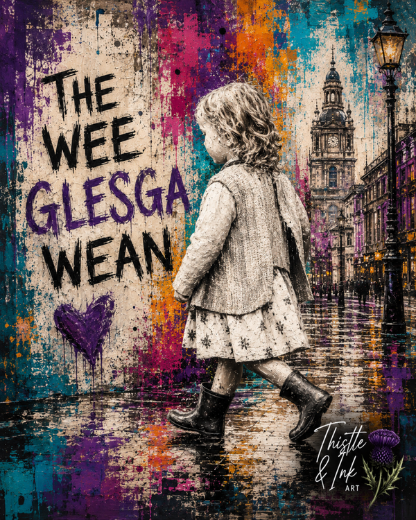 The Wee Glesga Wean – Glasgow Childhood Memories Art Print
