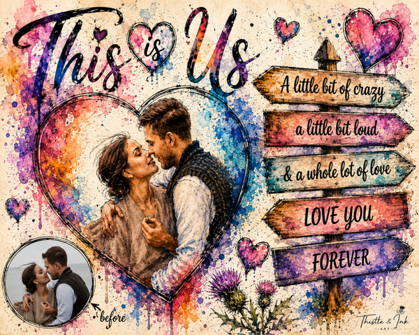 This Is Us – Personalised Couple Portrait