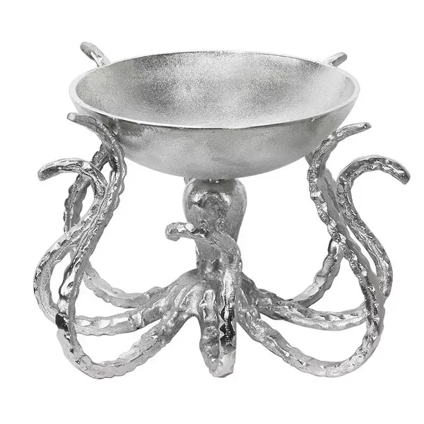Octopus Taartplateau 34x28x21cm zilver aluminium