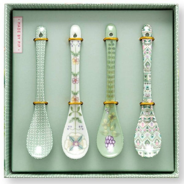 Pip studio - Lily & Lotus - Set van 4 theelepels- licht groen