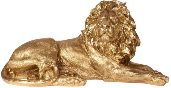 Baroque - Leeuw 39 cm - Goud - Resin - 80x39x36 - Polyresin