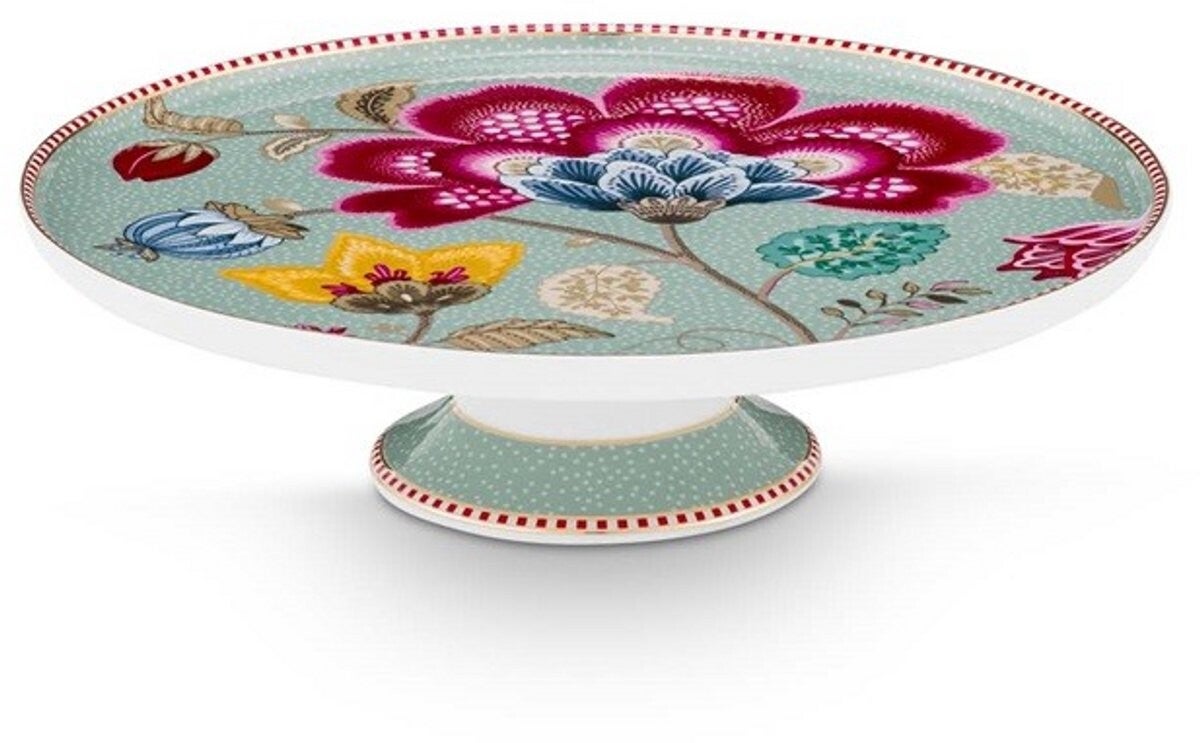 Pip studio-mini cake tray-Blooming Tales Fantasy Bleu-21 cm-Porselein