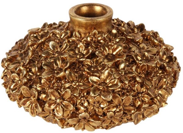 Baroque - Vaas Bloemen 7,8 cm - Goud - Resin - 7.8x13x13 - Polyresin