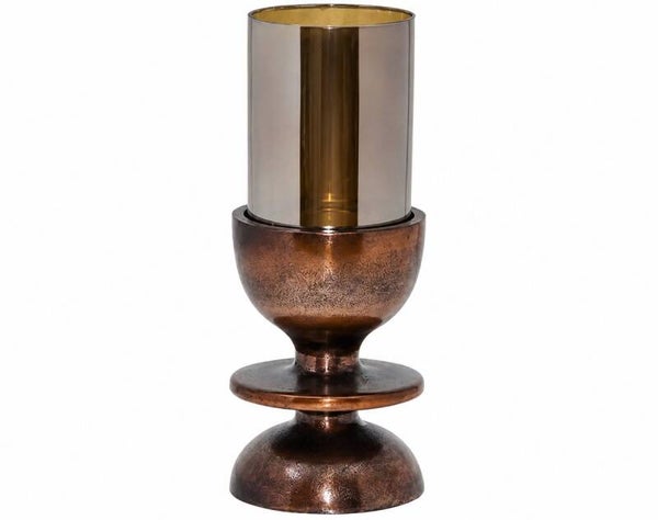Colmore by Diga-Windlicht-Fabian-Metallic Brown- 19x45 cm