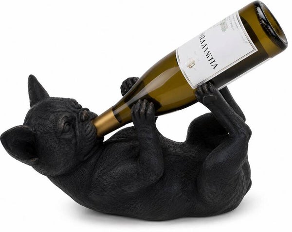 Clayre & Eef Flessenhouder Zwart Kunststof 29x12x16 cm