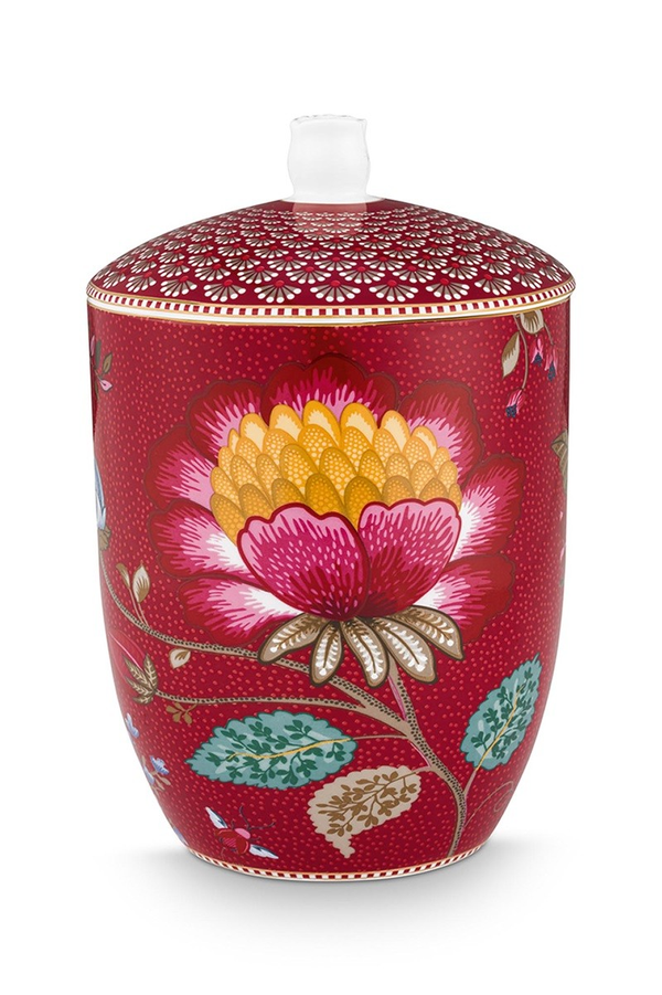 Pip studio-Voorraadpot-Blooming Tales Fantasy Dark Red-1.5L-Porselein