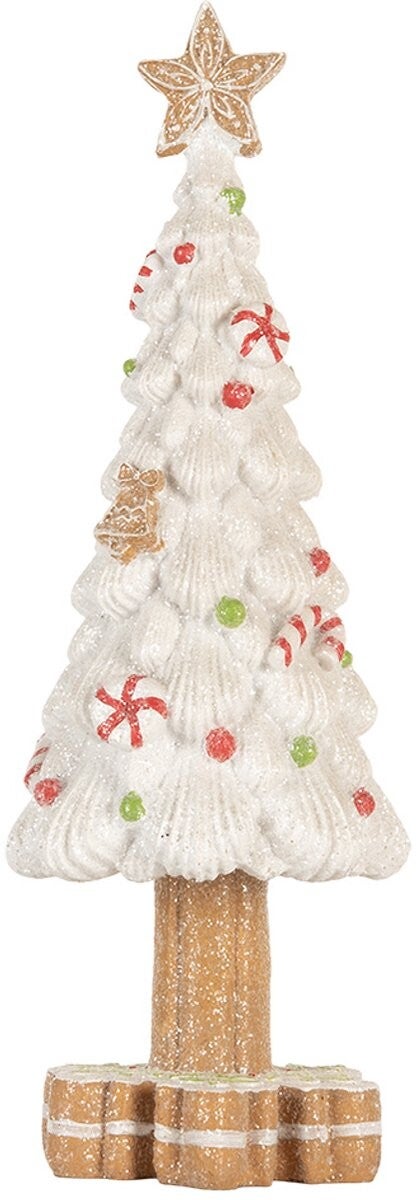 Kerstdecoratie Kerstboom Ø 12x33 cm Wit Kunststof