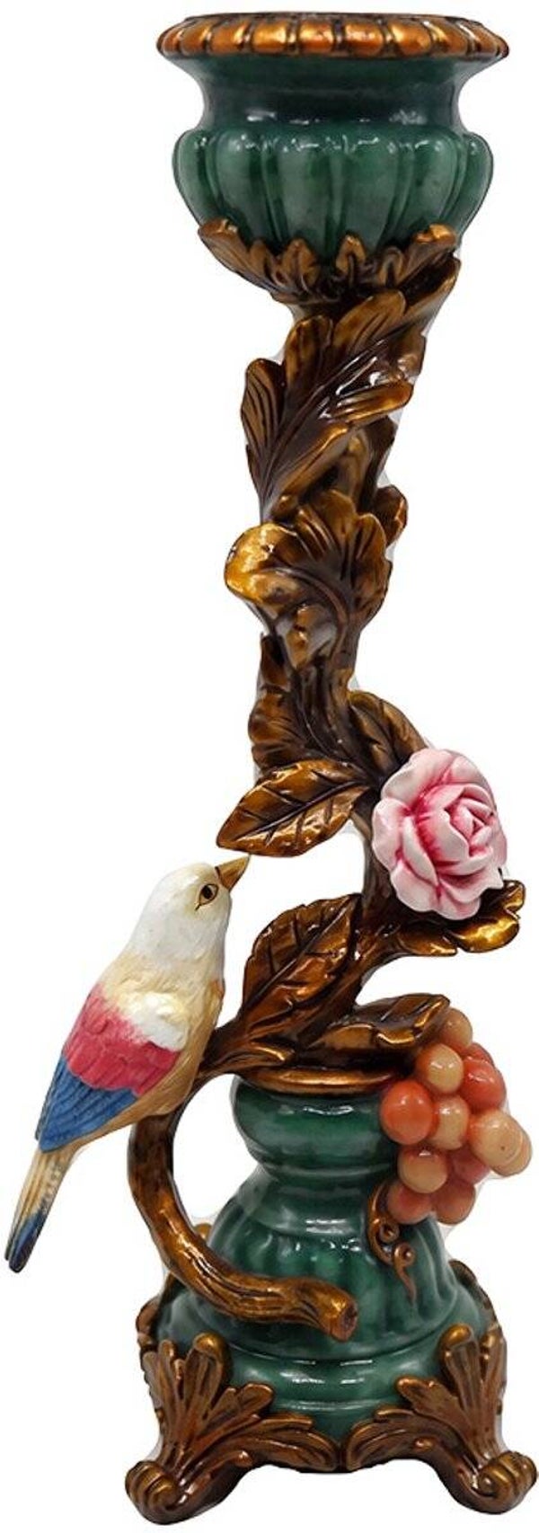 Clayre & Eef Kandelaar Goudkleurig Kunststof 12x9x29 cm
