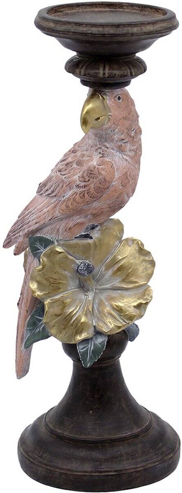 Clayre & Eef Kandelaar Bruin Kunststof 13x33 cm