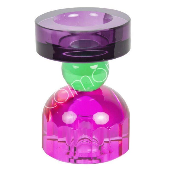 Colmore by Diga kaarshouder meerkleurig kristalglas 7.5x7.5x11cm