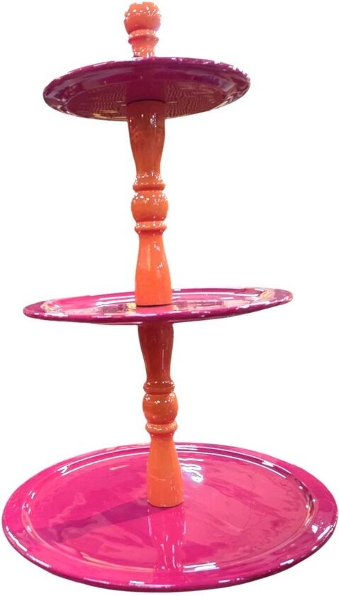 Colmore by Diga Etagere 3 laags Fuchsia Dark Purple Enamel 50x50x84cm