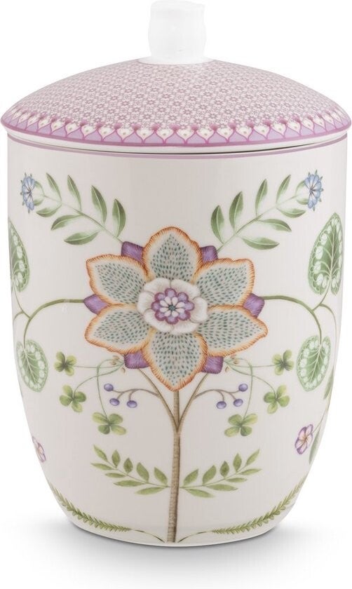 Lily & Lotus Voorraadpot Lila Off White 1.5ltr - porselein