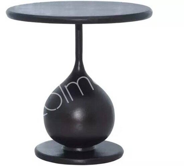 Colmore by Diga-Koffie/Bijzettafel Abel- Raw aluminium brown-45x46 cm