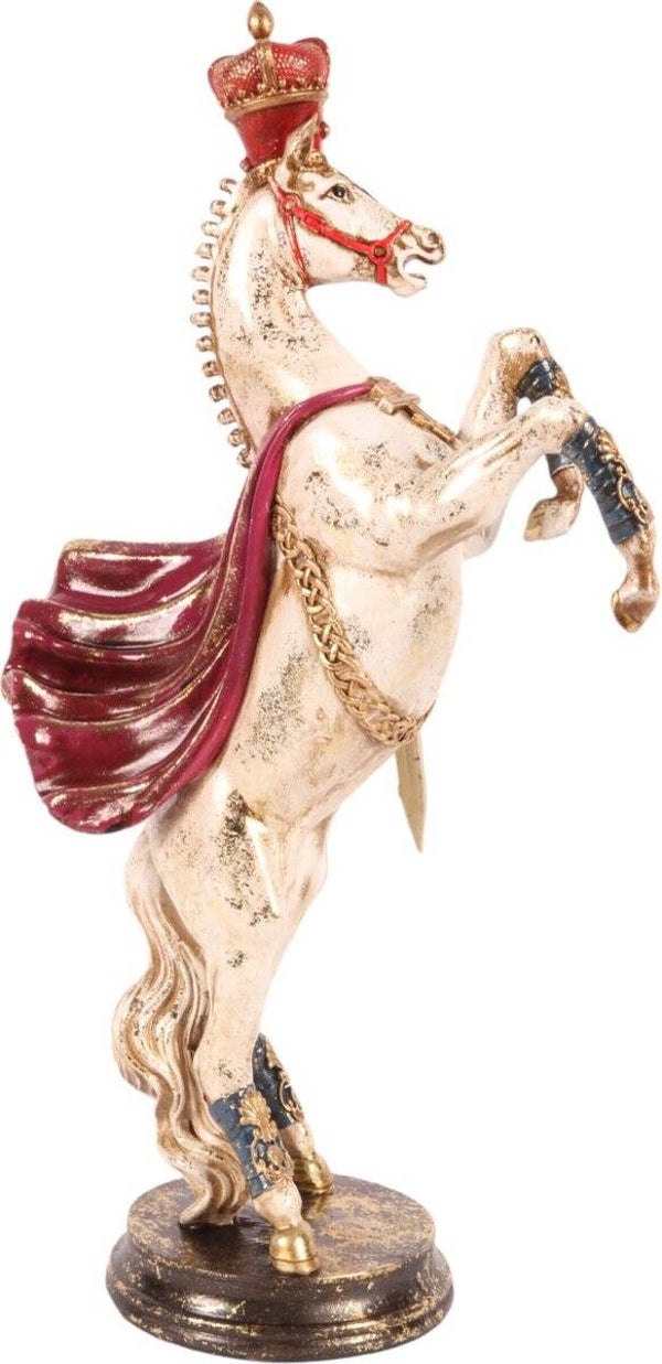 Baroque - Paard 40 cm - Rood - Resin - 40x22x11 - Polyresin