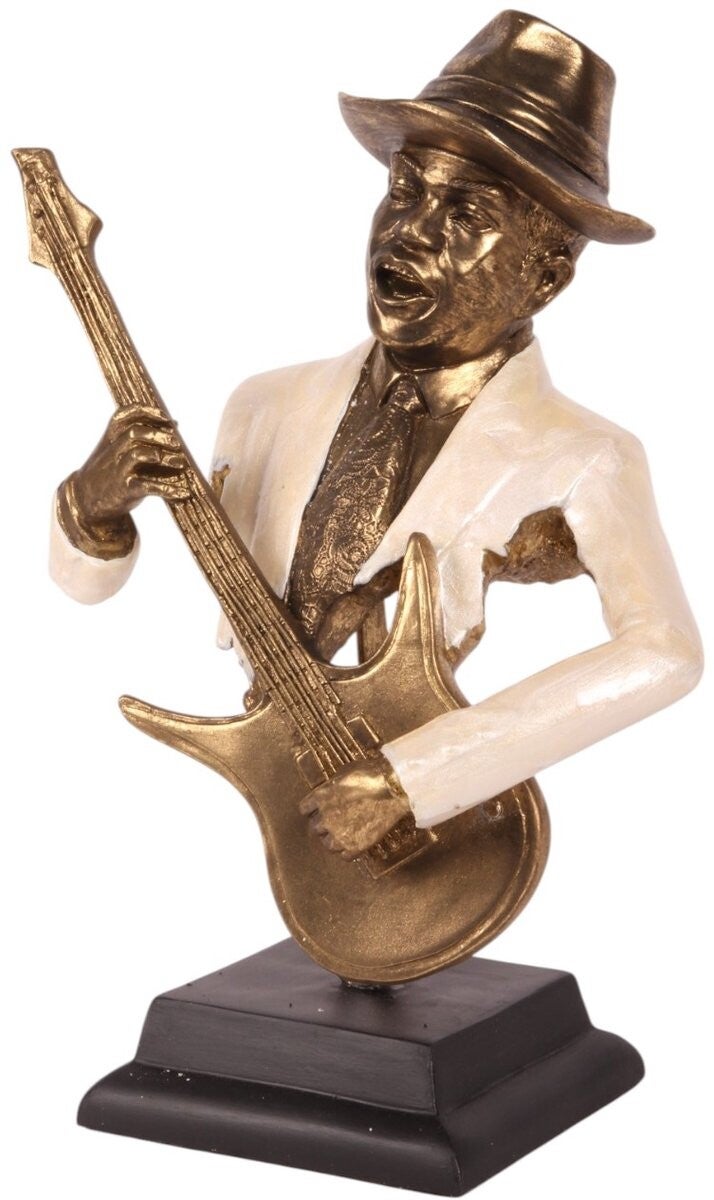 Baroque - Man met Gitaar 36 cm - Goud - Resin - 36x27x16 - polyresin