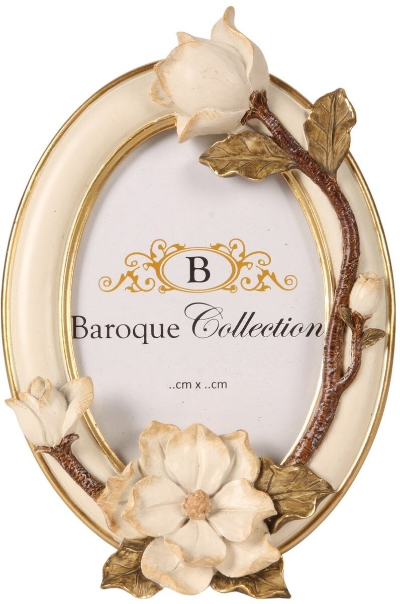 Baroque - Fotolijst - Crème - 22x14.8x3.5 - Polyresin
