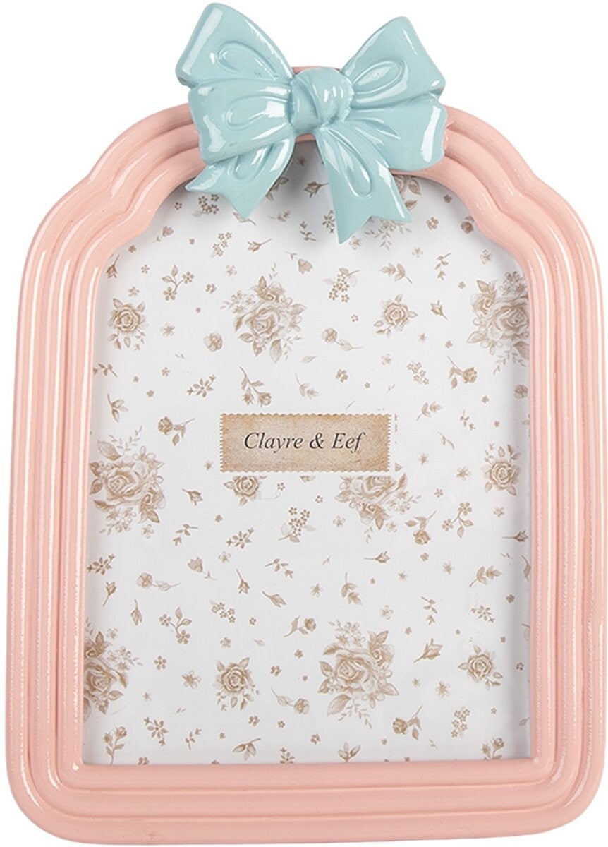 Clayre & Eef Fotolijst 13x18 cm Roze Kunststof