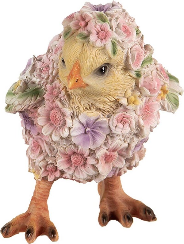 Decoratie Beeld Kuikentje 11x14cm Roze Geel