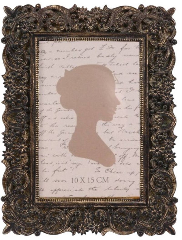 Baroque - Fotolijst - Fotolijst 10x15 cm - Bruin - Resin - Staand/Liggend - 21x16x2 - Polyresin