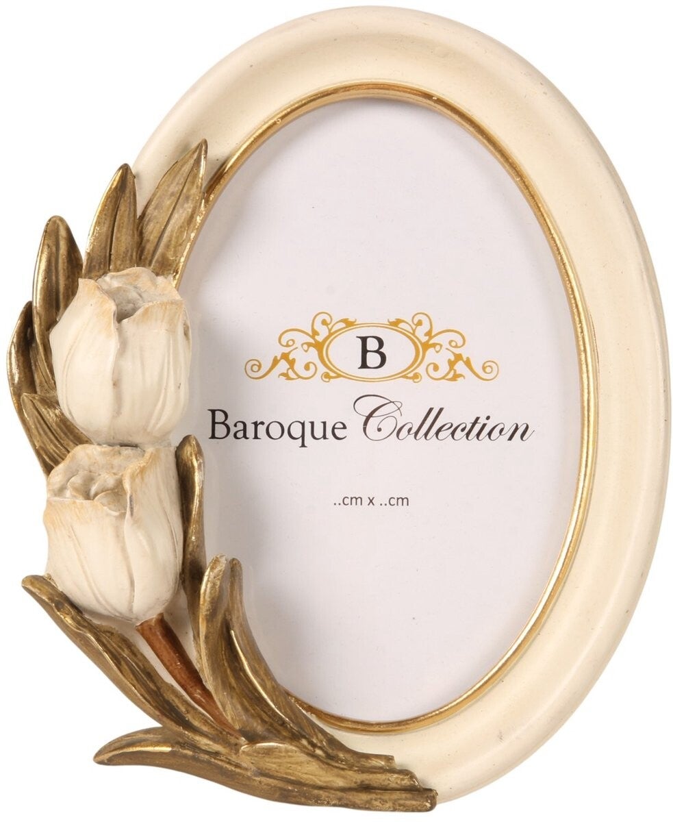 Baroque - Fotolijst  - Crème  - 18x15x4.5 - Polyresin