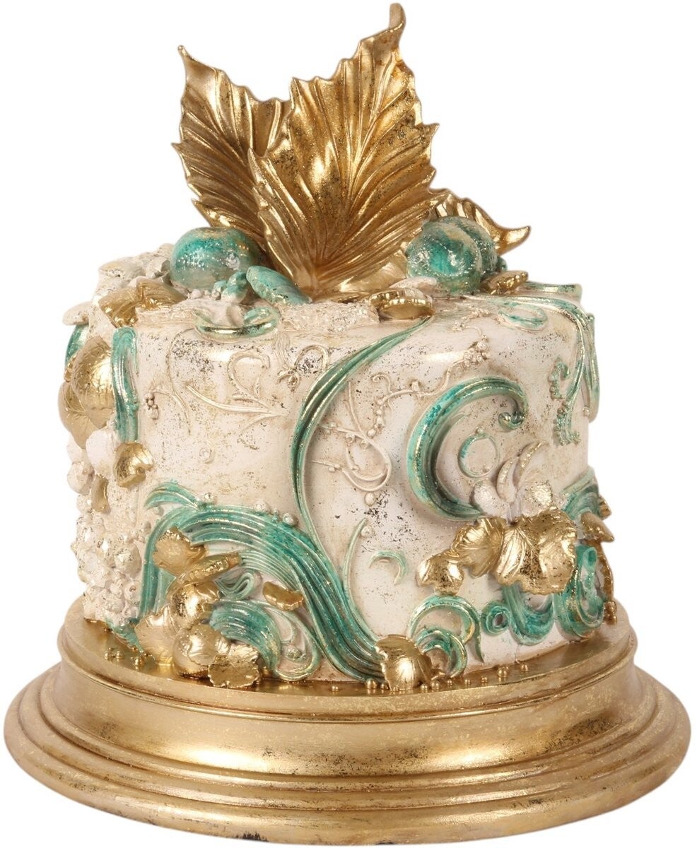 Baroque - Decoratief beeld of figuur - Decoratie Taart 31 cm - Blauw - Resin - 31x28x28 - Polyresin