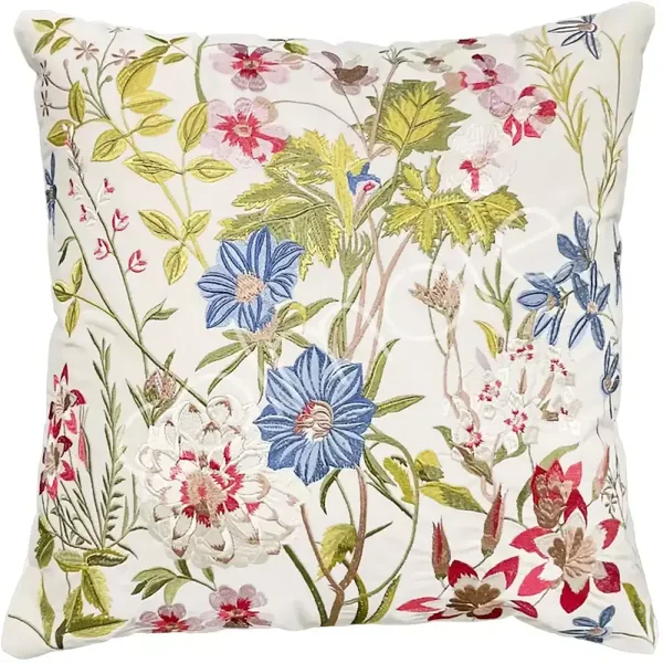 Colmore by Diga Living in Luxury geborduurde bloemen kussen 50 x 50 cm