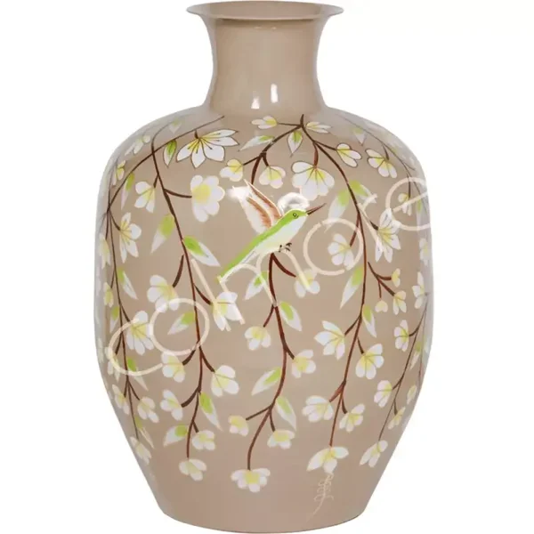 Colmore by Diga-vaas-taupe handbeschilderd enamel-iron-34x34x48cm