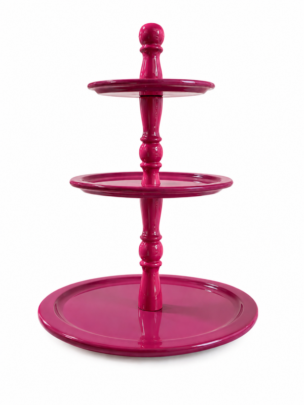 Colmore by Diga Etagere 3 laags Fuchsia Dark Purple Enamel 50x50x84cm