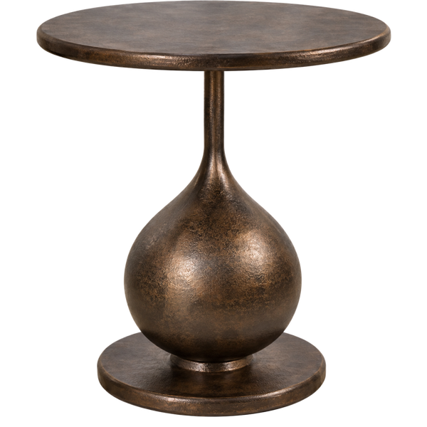 Colmore by Diga-Koffie/Bijzettafel Abel- Raw aluminium brown-45x46 cm