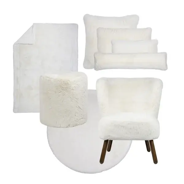 Mars&More Poef teddy glad gebroken wit Setvoordeel