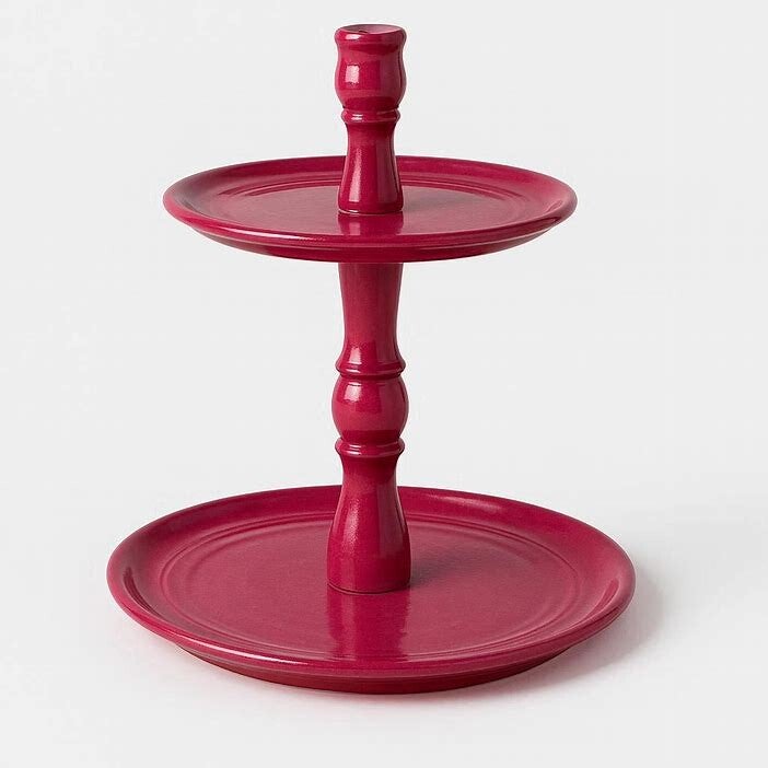 Colmore by Diga Etagere 2 laags Fuchsia Dark Purple Enamel 40x40x52 cm