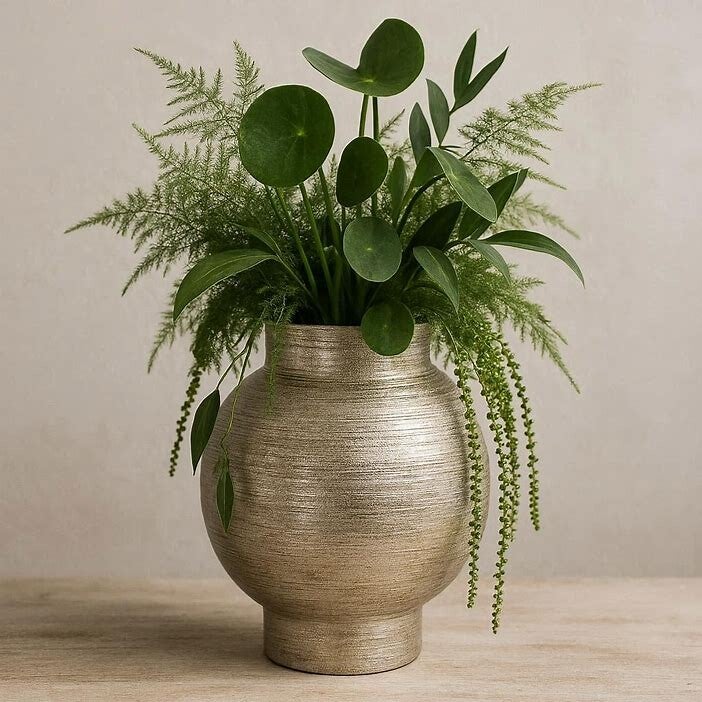 Colmore by Diga-vaas-Katoengoud S-Metaal-19x19x22cm