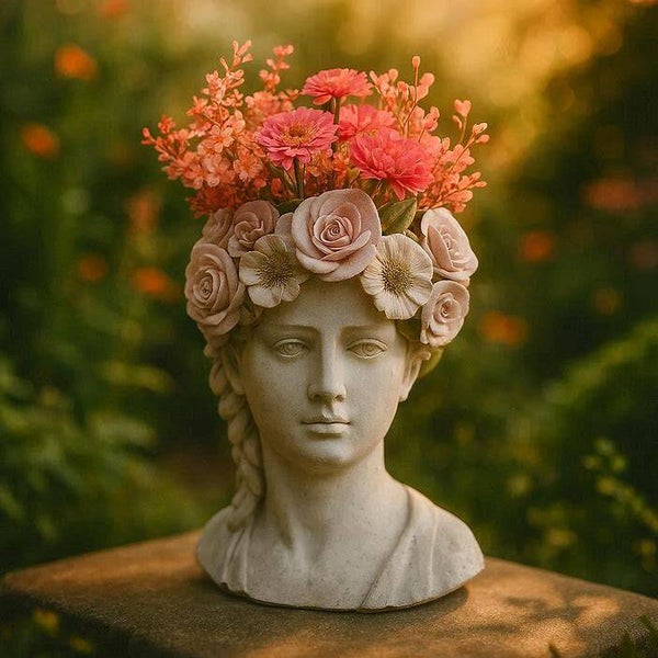 Bloempot-Cachepot-ady bloemen-voor binnen en buiten-Magnesium 30x28x42cm