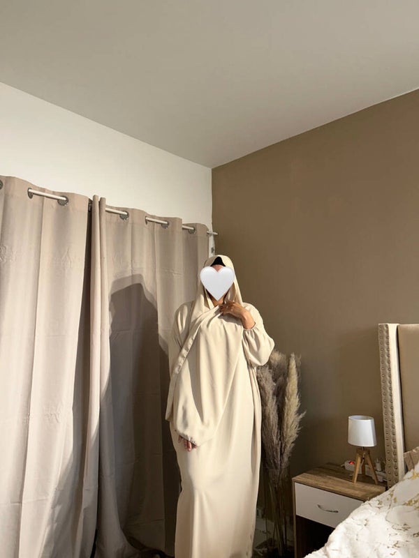 Abaya voile intègre hiver
