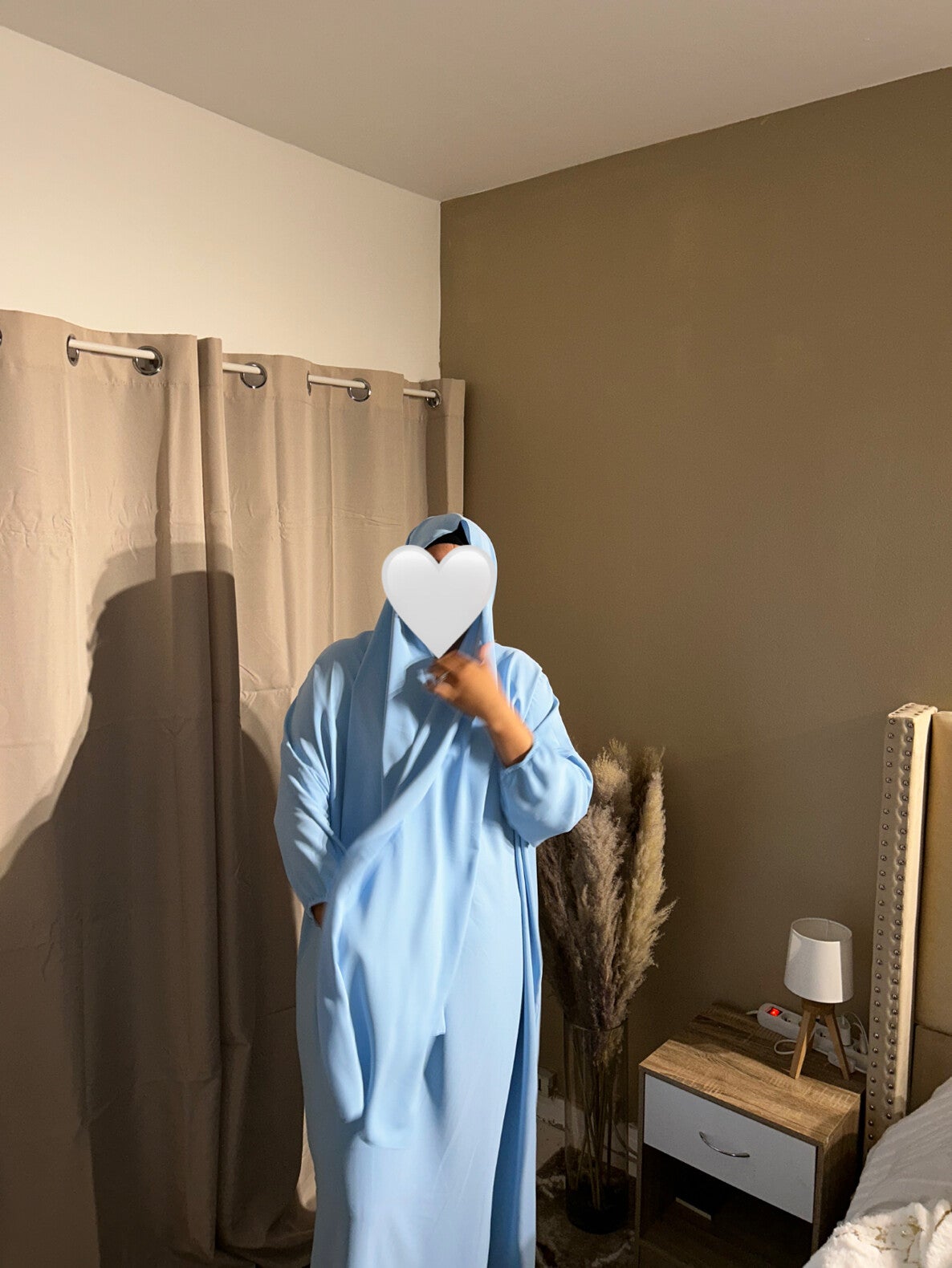 Abaya avec voile intégré été
