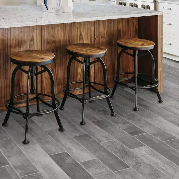 Wind River Grey 6 in. x 24 in. Porcelain Floor and Wall Tile (14 sq. ft./case)