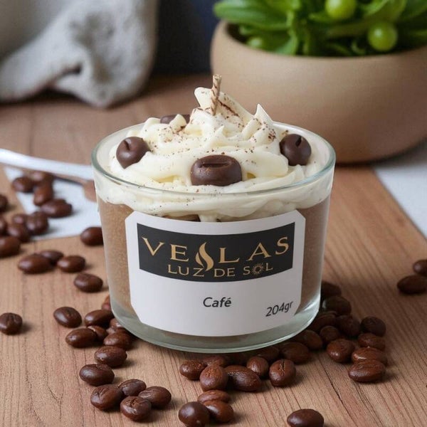 Vela Aroma de Café Tipo Postre.