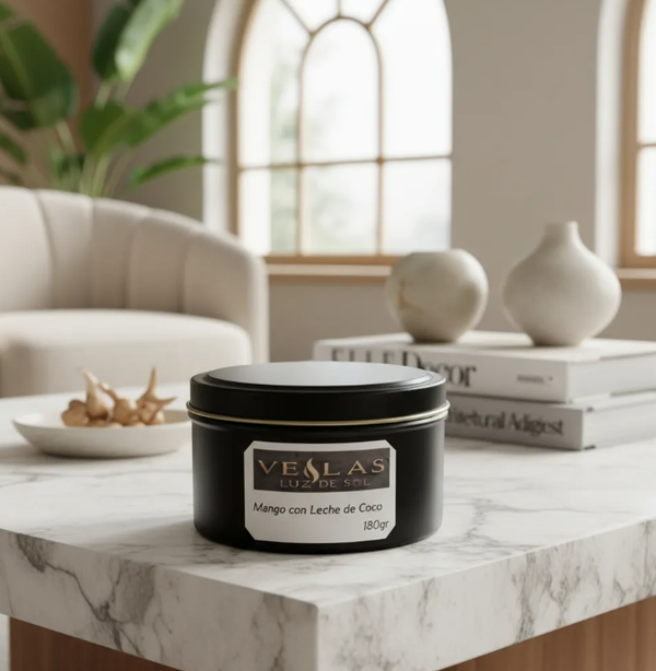 Vela de Envase Aroma Mango y Leche de Coco