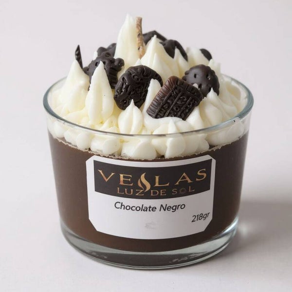 Vela Aroma Chocolate Negro Tipo Postre