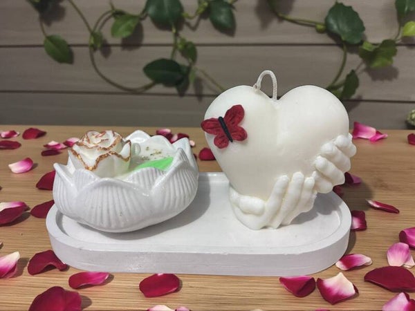 Vela de Envase Aroma Champagne + Figura de Corazón 180 gr
