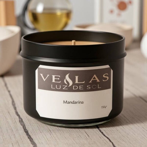 Vela de Envase Elegante Aroma Mandarina 165gr